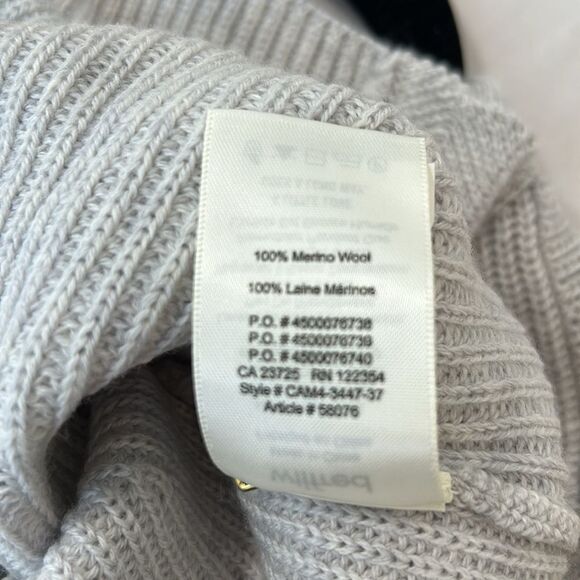 Wilfred Aritzia Durandal Sweater Vest Turtle Neck Wool Side Slit Size XS Grey - Picture 8 of 9